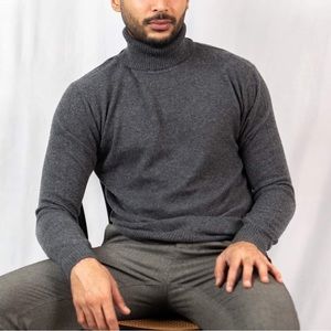 Grey Cashmere Turtleneck
